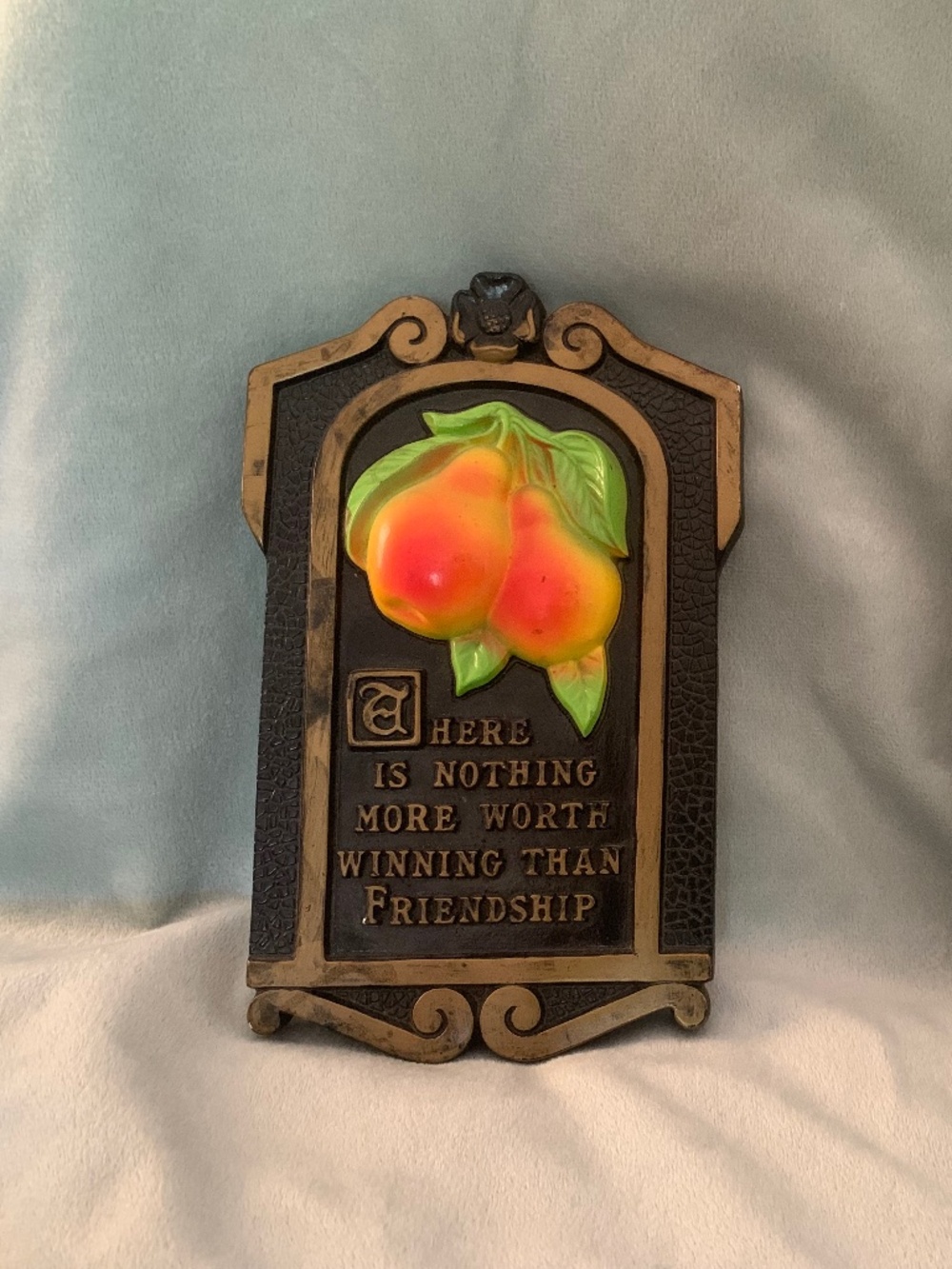 70s Fruit Chalkware Plaques